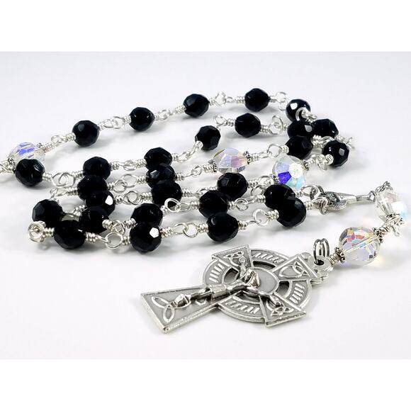 Anglican Rosary, Episcopalian, Celtic Christian Gift, Vintage Swarovski Beads - Picture 8 of 10